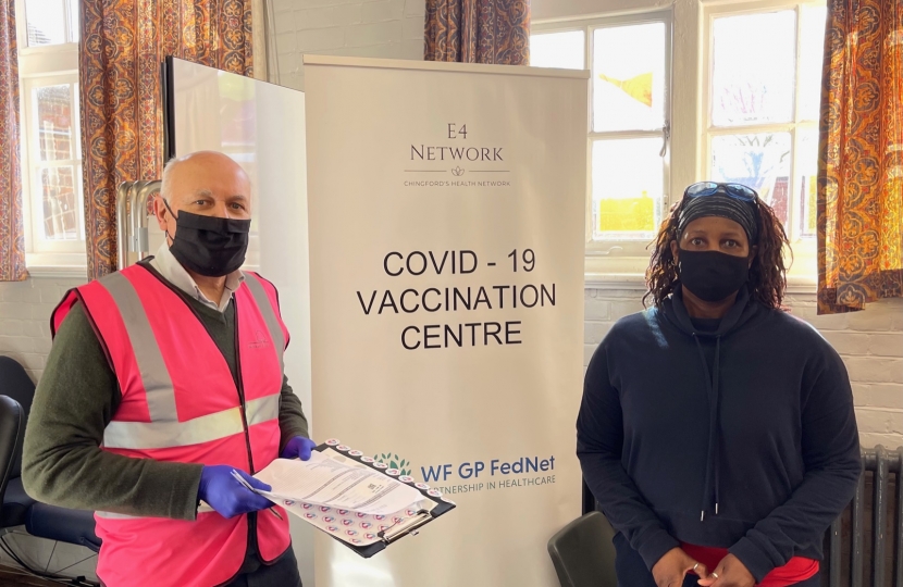 St Edmund's Vaccination Centre Chingford