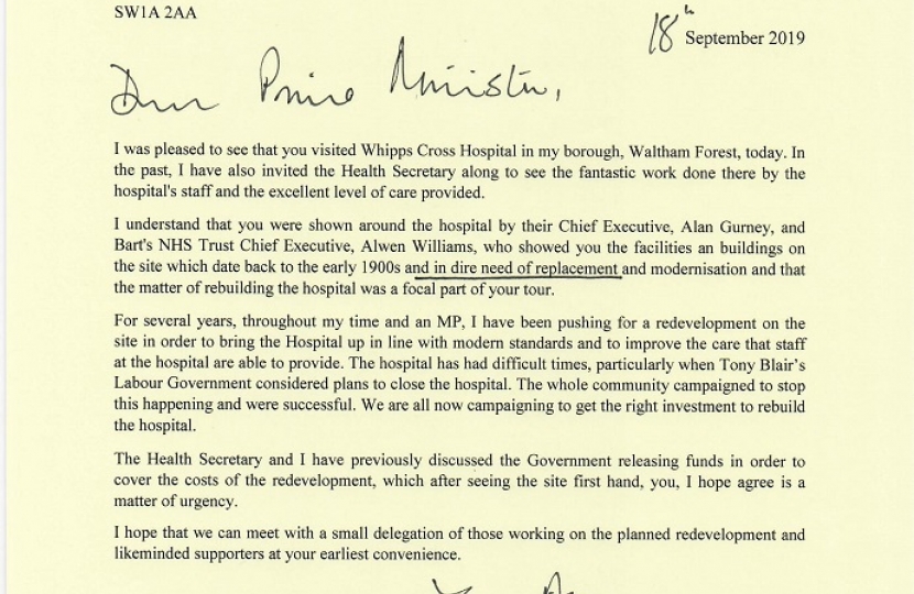 IDS Letter to PM