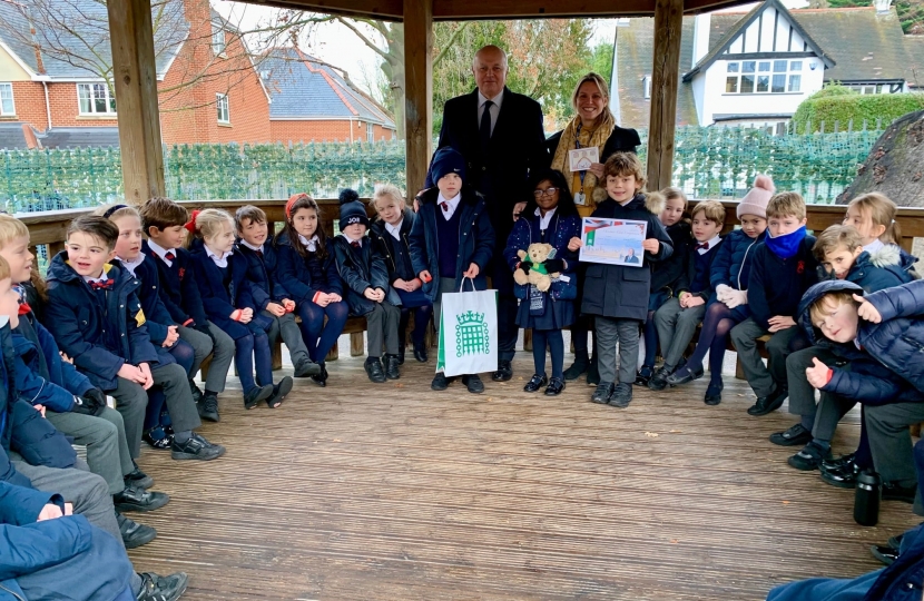 Local schoolchildren win Christmas card competition for Iain Duncan Smith MP for Chingford & Woodford Green
